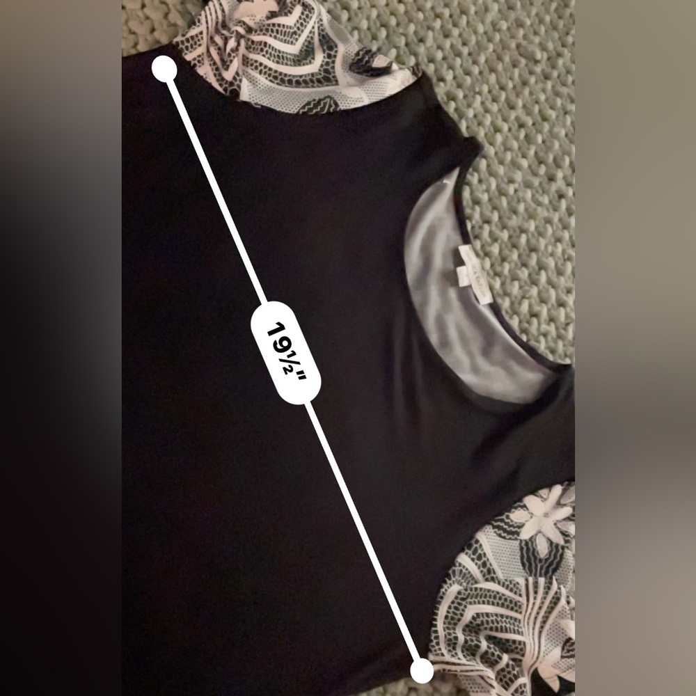 Chelsea Taylor Dress Women Size 10 Black White Dressy Embroidered Detailing - Picture 10 of 10